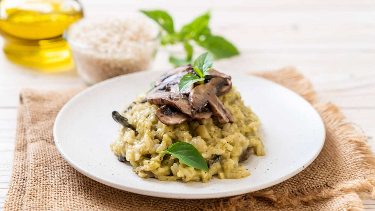 Mushroom & Spinach Cauliflower Rice