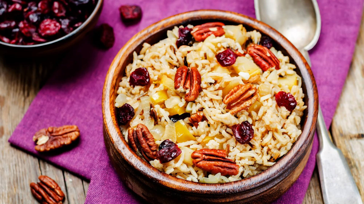 Cranberry Pecan Sweet Potato Wild Rice