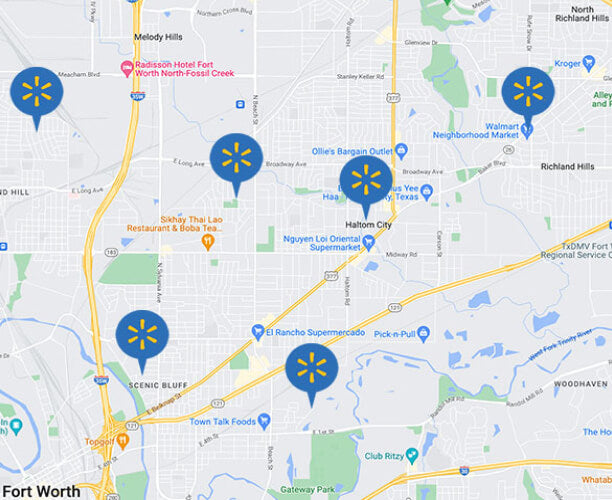 Map of MenoLabs store locations
